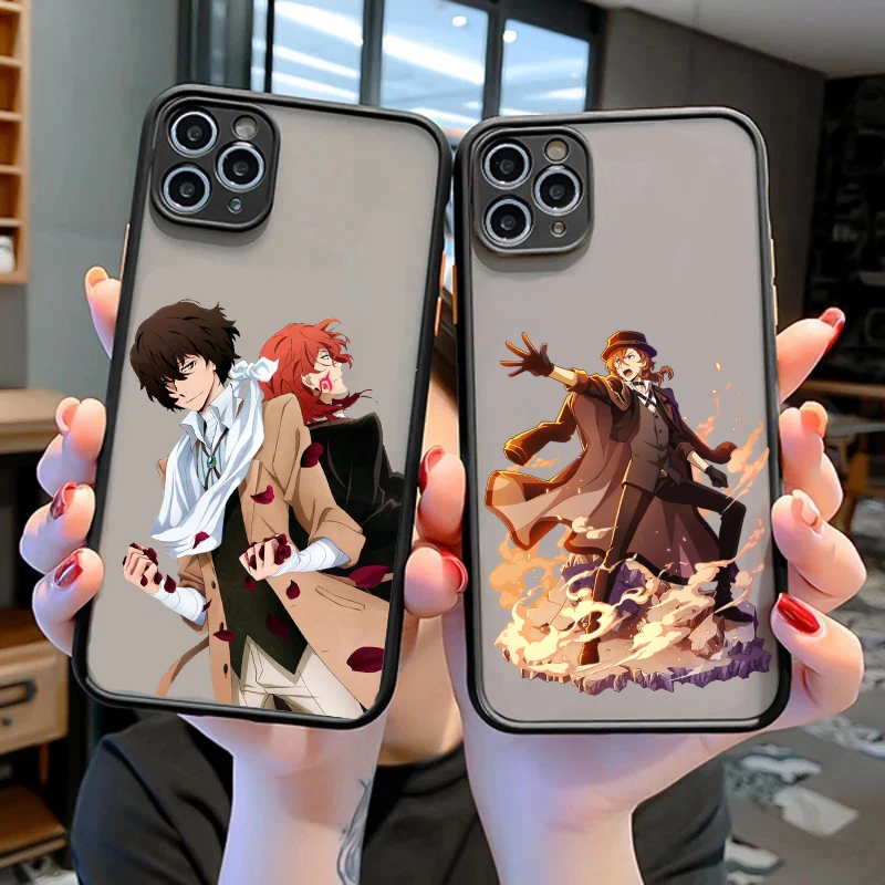 Anime bungou stray dogs Dazai Osamu Cellphone Bumper Matte PC Back Phone Case For iphone 11 12 13 14 15 16 Pro Max 16 Plus X XR