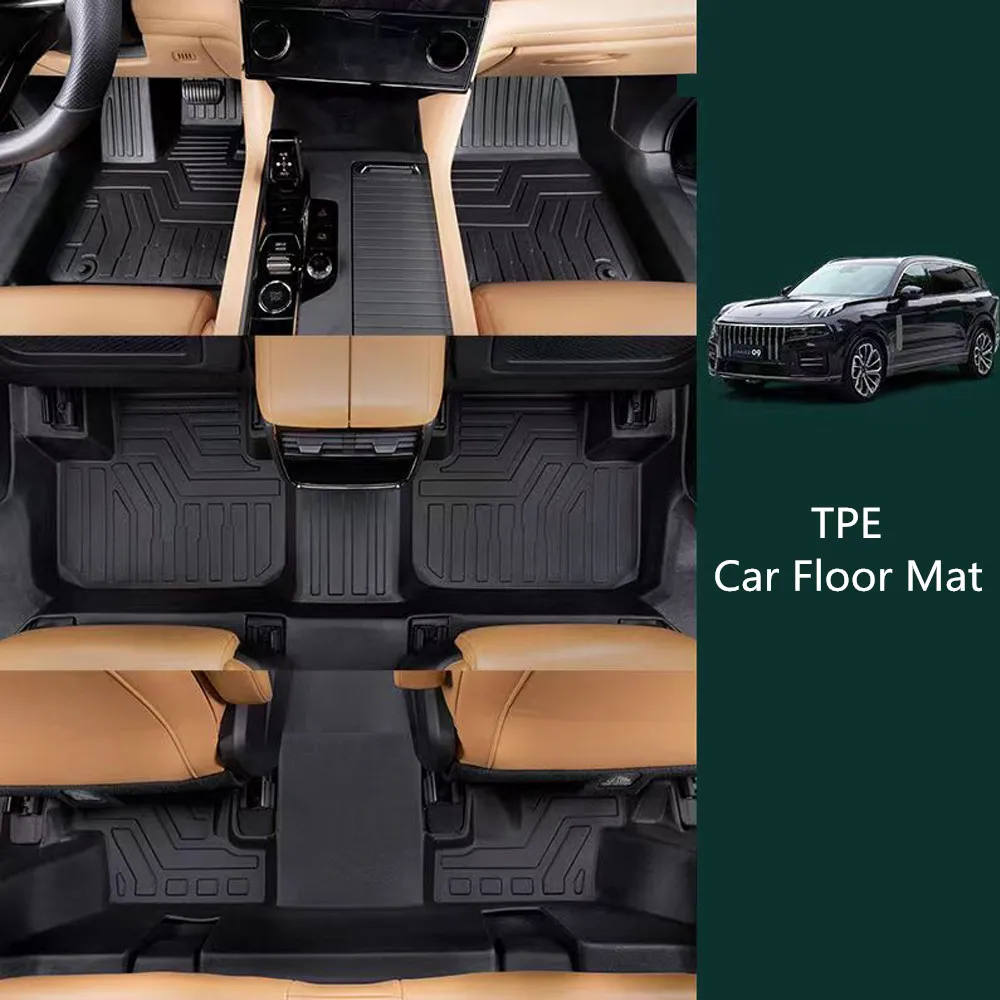 

For Lynk&Co 09 MHEV 7 Seat Car Floor Mat Full Surround Interior Modification Waterproof And Anti Slip TPE Car Foot Pads