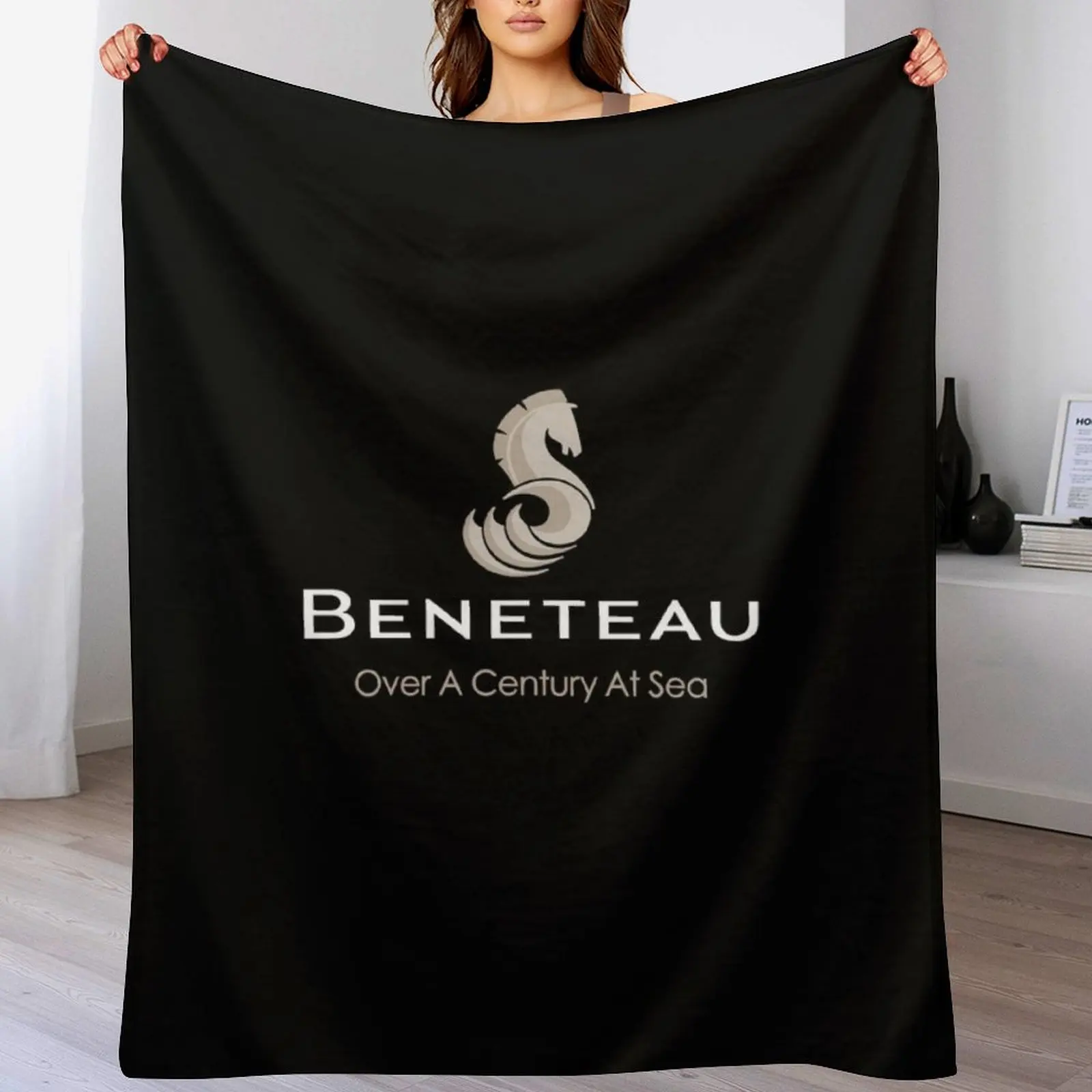 

Beneteau Sailboat Sailing yacht POCKET SIDE Throw Blanket Bed Flannel Fabric Blankets