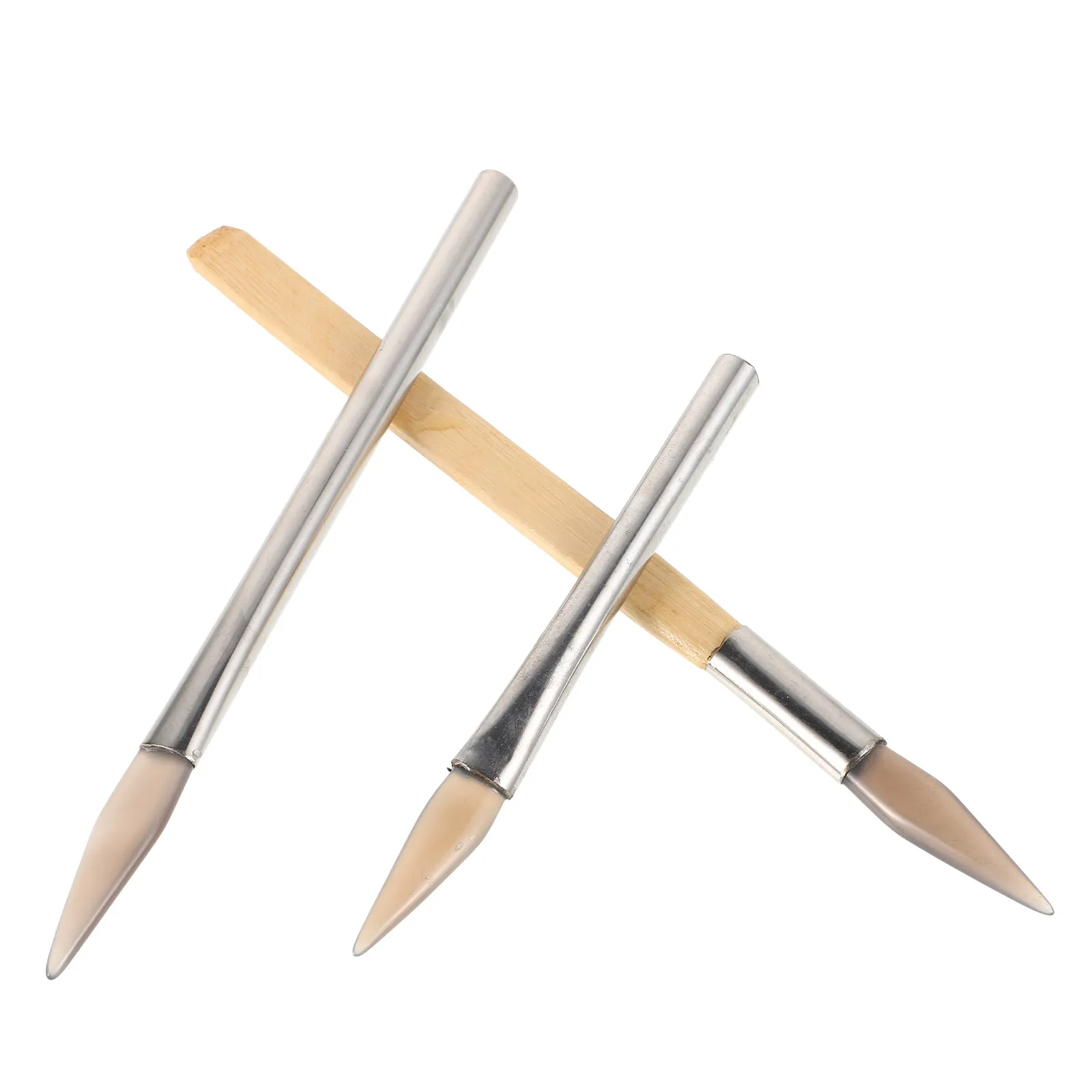 3Pcs Agate Burnisher Handle Jewelry Burnishing Pen Polishing Scratch Silver Ring Bracelet Shine Tool