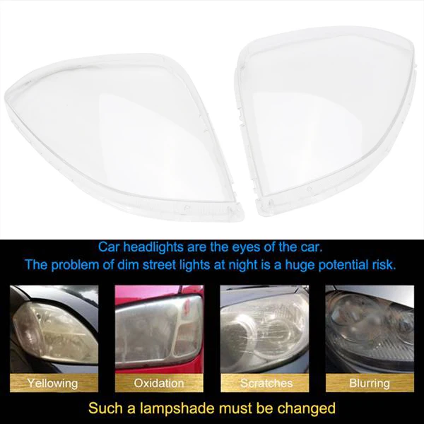 1Pair Car Clear Headlight Head Light Lamp Lens Cover Head Light Lamp Cover For Hyundai Tucson 2005-2009