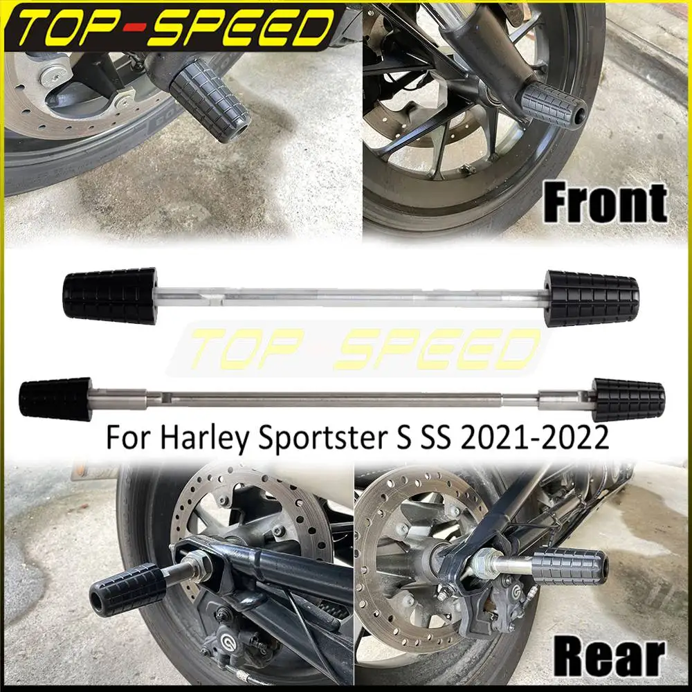 

For Harley Sportster S SS 2021 2022 Motorcycle Front/Rear Axle Fork Wheel Protector Crash Sliders Cap Cover Falling Protection