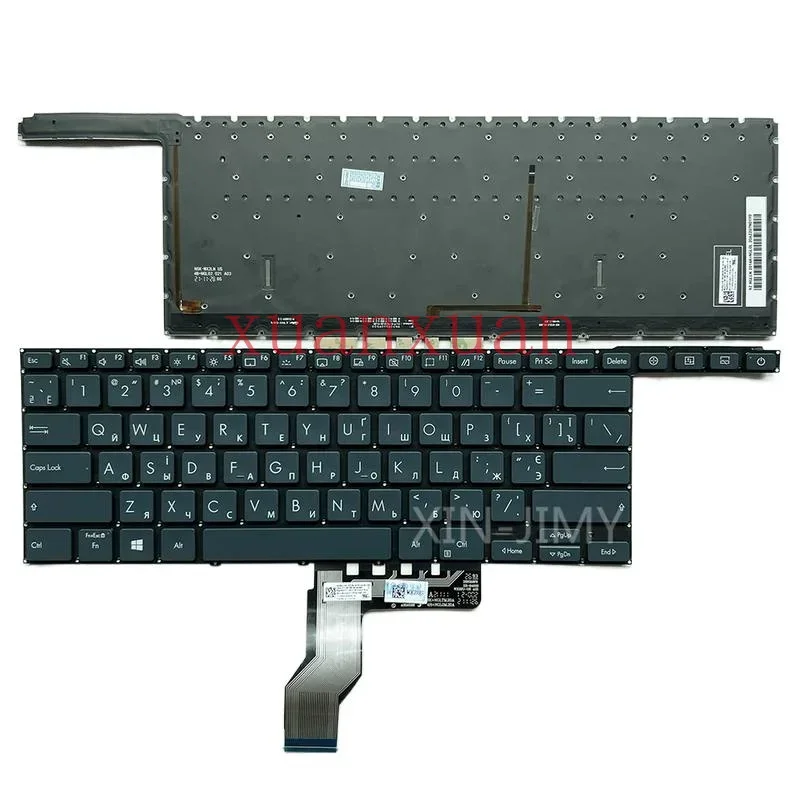 Ux582 Ukrainian/ru backlit keyboard for Asus Zenbook Pro Duo 15 ux582 ux582lr ux582hs ux582hm ux582zm ux582zw NSK-WX2BU