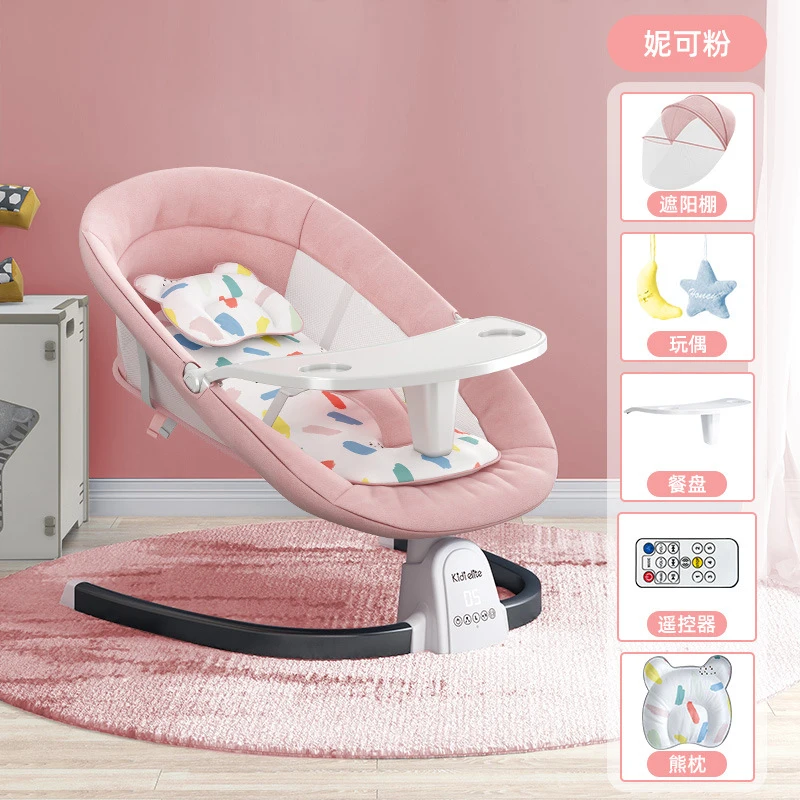 Baby Electric Rocking Chair With Bluetooth Newborn Comfort Chair Reclining Chair Baby Sleep Cradle Bed Can Sit And Lie Down 0-3Y