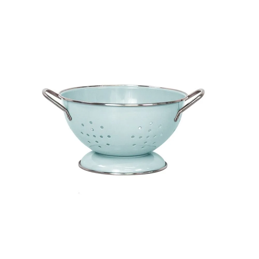 Carbon Steel Enamel Coated Fruit Basket Rust-proof Drop-proof Fruit Drain Basket Self Draining Vegetable Strainer Countertop
