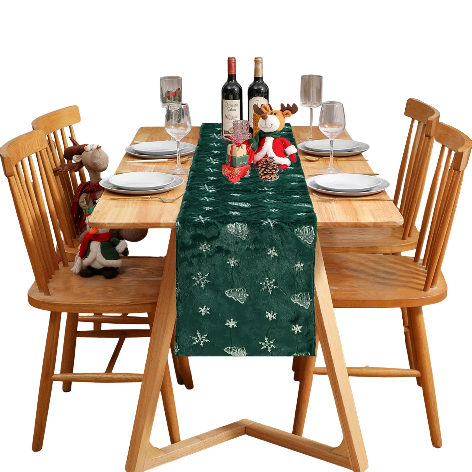 

Рождественская дорожка для стола с блестками, креативная крышка для стола со снежинками на 2026 год, новогоднее Рождество, домашний офис, вечеринка, декор, дорожка для стола