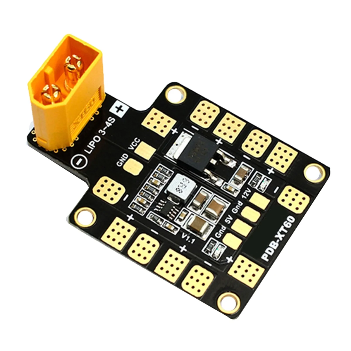 Matek Systems-Placa de distribución de energía PDB XT60 W/ BEC 5V 12V para QAV250 RC FPV Quadcopter multicóptero Drone