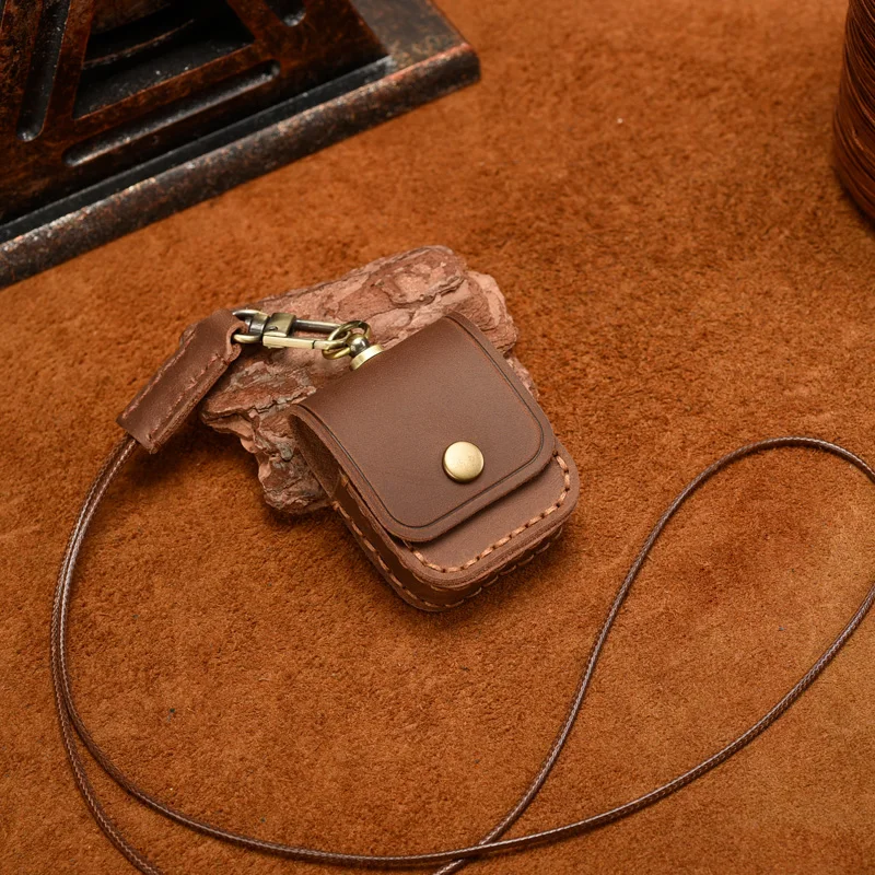 Leather Case For Apple Airpods Pro/Airpods 4/3/2/1 Wireless Earphone Cases Funda Airpod Cover With Lanyard