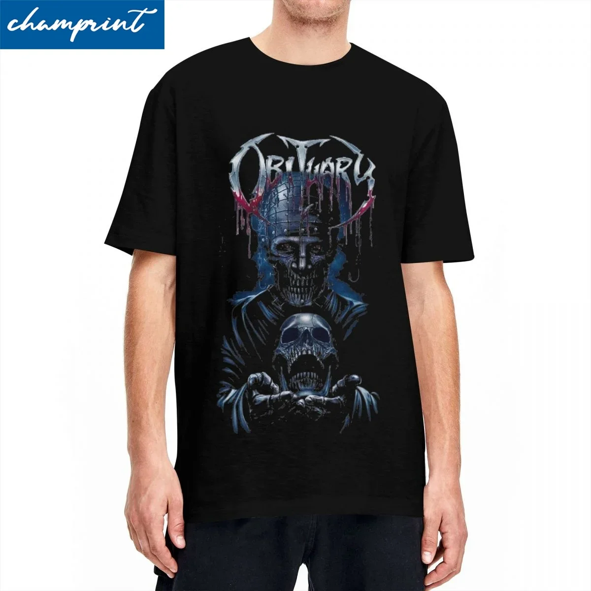 Obituary Music T Shirt Men Women's Pure Cotton Crazy T-Shirts Round Collar  Skull Tees Short Sleeve Tops Plus Size