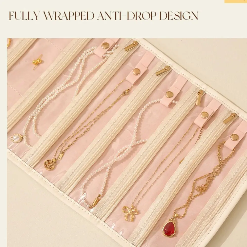 

Складная дорожная коробка для хранения ювелирных изделий, многослойная рулонная стильная складная сумка для ювелирных изделий, сумка для хранения ювелирных изделий на молнии