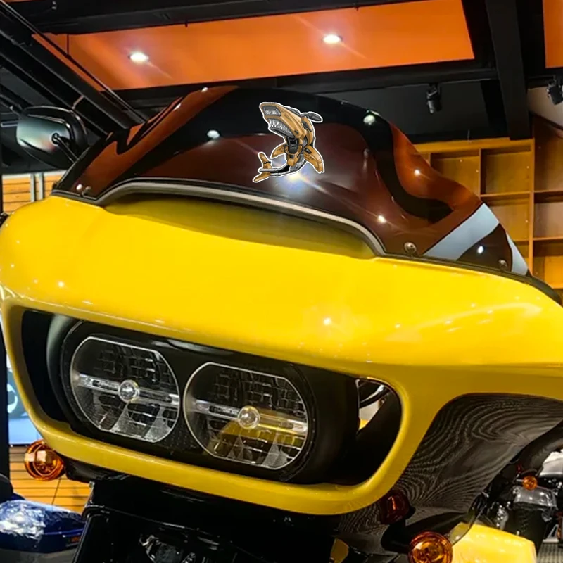 Pegatinas de carenado de motocicleta con nariz de tiburón, calcomanías de vinilo impermeables para tanque de combustible de motocicleta, caja de casco, 1 ud.