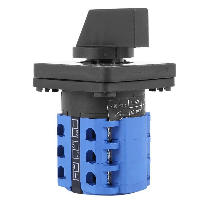 

switch3 Positions On-Off-On Changeover Control Rotary Cam Switch 20A