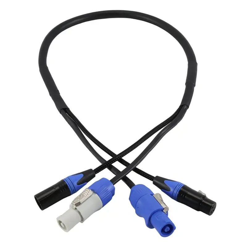 

Кабель комбинированный DMX512 и Powercon (3-контактный XLR) для светодиодных экранов ABSS-Quality, для сценического освещения, 1м/5м