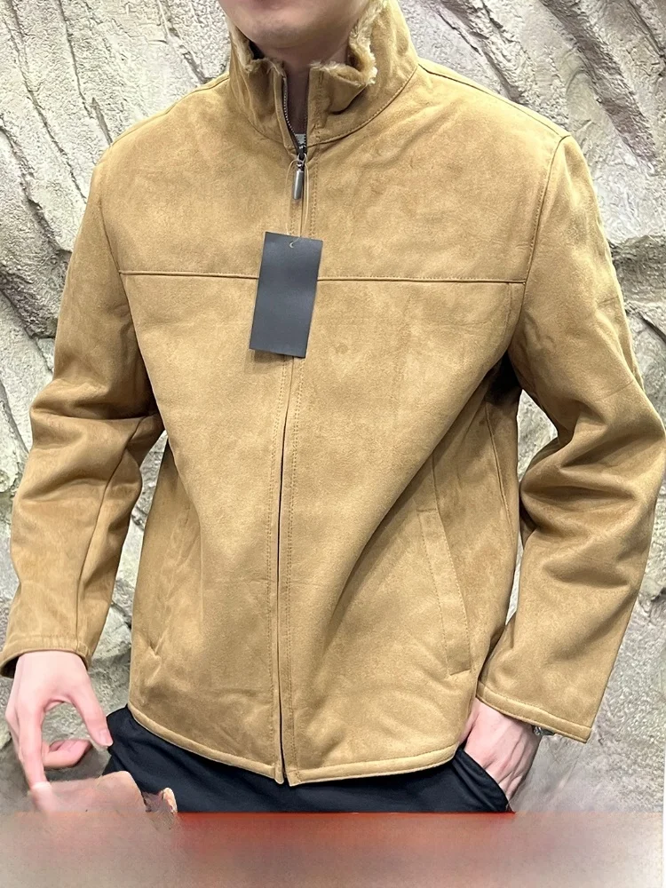 

Северная Америка, элитная мужская замшевая куртка, ветрозащитное, теплое, износостойкое, осенне-зимнее, повседневное пальто на молнии