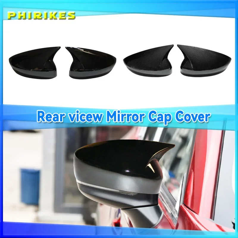 

For Mazda CX5 CX-5 2017-2023 Side Wing Mirror Cover Rearview Mirror Lid Cap Housing Shell Black