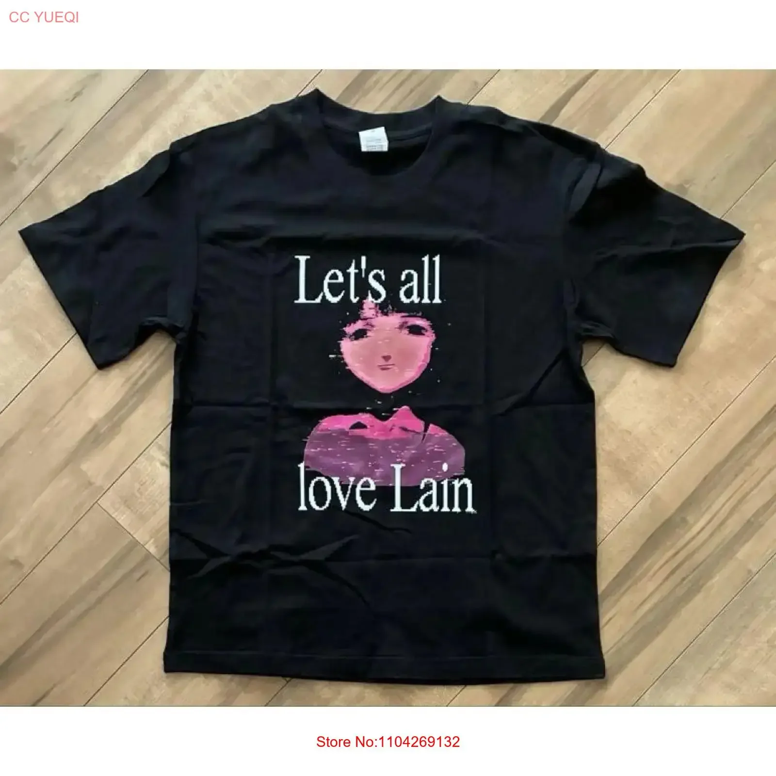Rare Serial Experiments Rain T shirt Character M vintage Washed Comfortable streetwear Breathable Soft graphic Versatile Unisex