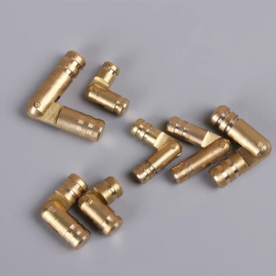 10Pcs Invisible Concealed Barrel Hinge Pure Copper Jewelry Box Wine Wooden Case Folded Close Connector Hardware 15/20/25/30mm