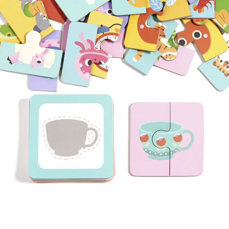 Montessori Form Passenden Brettspiel Holz Finden Schatten Passenden Bilder Tier Obst Blöcke Puzzles Pädagogisches Spielzeug Für Kinder