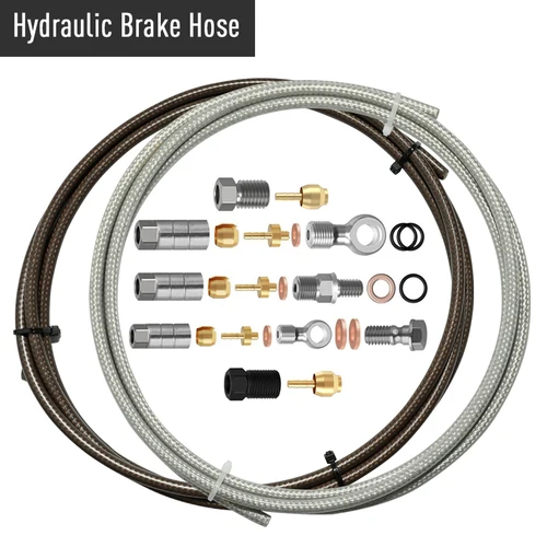 Manguera trenzada de Kevlar de acero inoxidable para freno hidráulico, para Shimano MAGURA SRAM Avid Hope MTB, tubos de aceite para bicicleta de carretera, manguera de Cable de freno