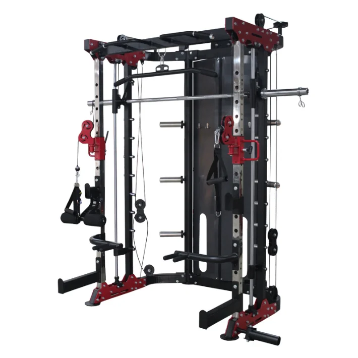 Smith machine squat gantry frame bench push frame combination commercial strength equipment barbell rack