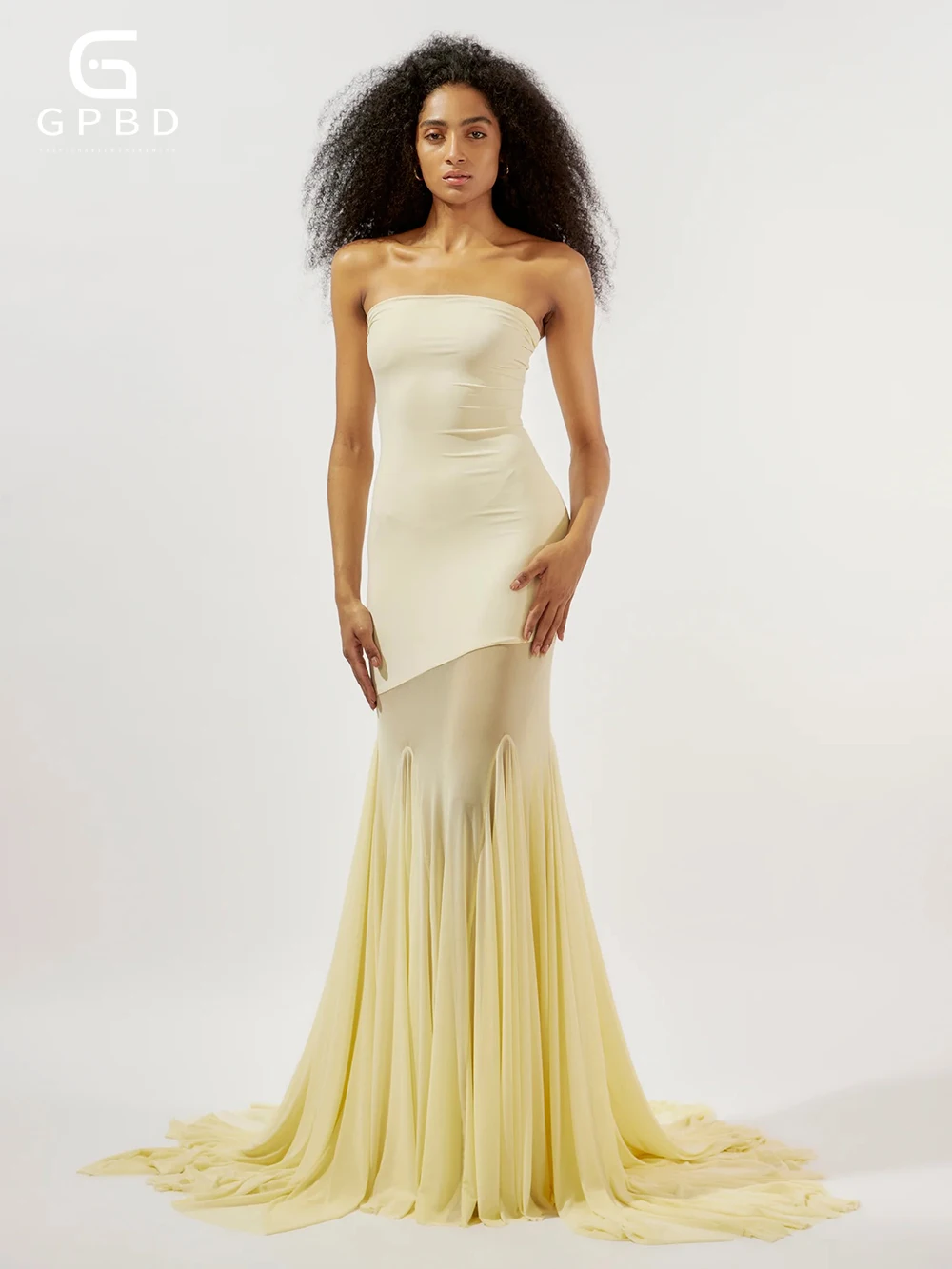 فستان ماكسي أنيق بدون حمالات شبكي مرقع أنيق بدون أكمام بدون ظهر لقضاء العطلات وحفلات الزفاف رداء طويل 2025 نسائي جديد #1