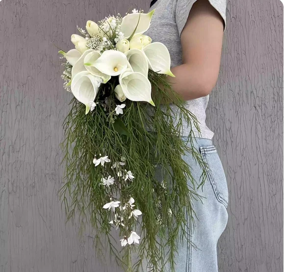 

Hand-held flower wedding bride photo props artificial flower wedding bionic flower