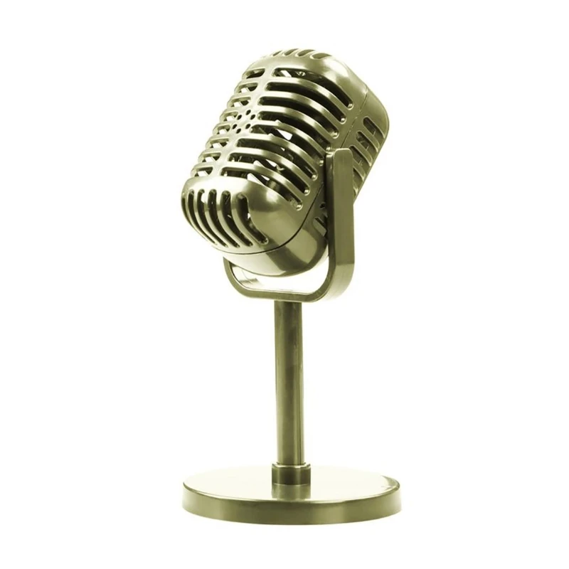 Modèle de Microphone - Accessoires de Microphone rétro avec Support | Jouet de microphone vintage - Prop - Modèle Antique Prop pour jeux de rôle