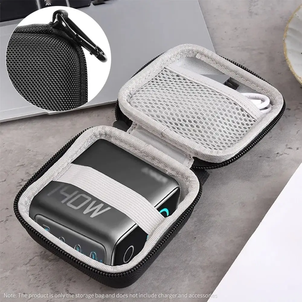 Hard Charger Storage Bag Black Intelligent Digital Display Charger Carrying Case EVA Digital Display Charger for Anker 140W