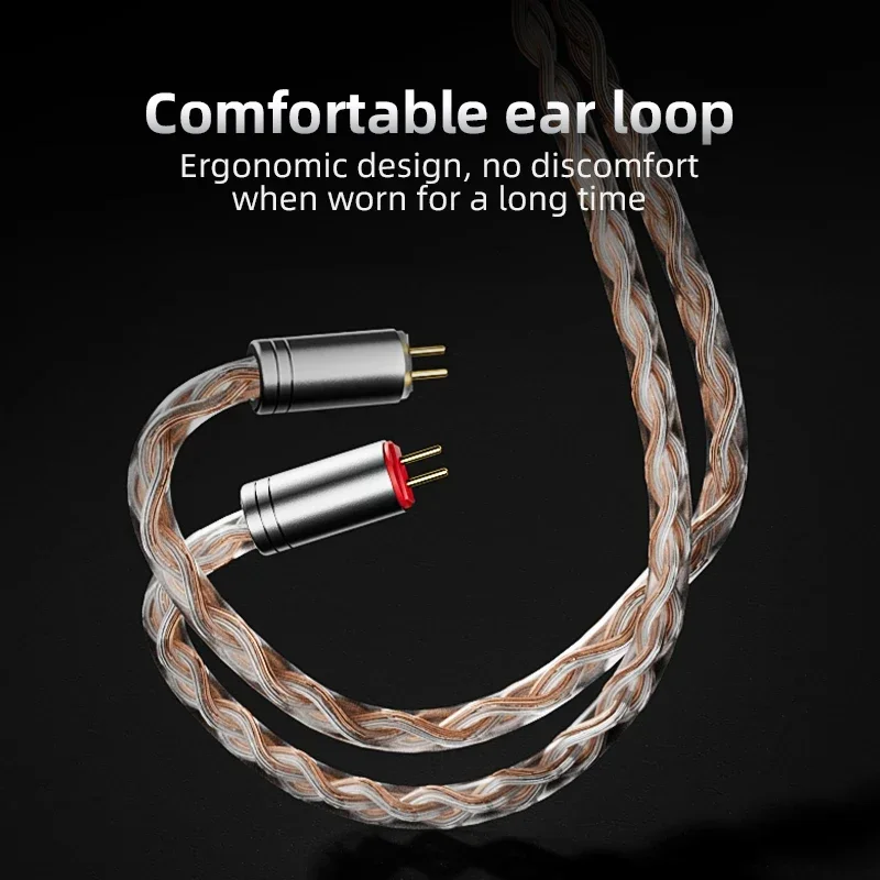 TODN HiFi 8 Core Silver Plated OCC iem Audio earphone Cable MMCX 2Pin 4.4mm 3.5mm aux jack for Carat Tangzu Fudu HOLA Zero