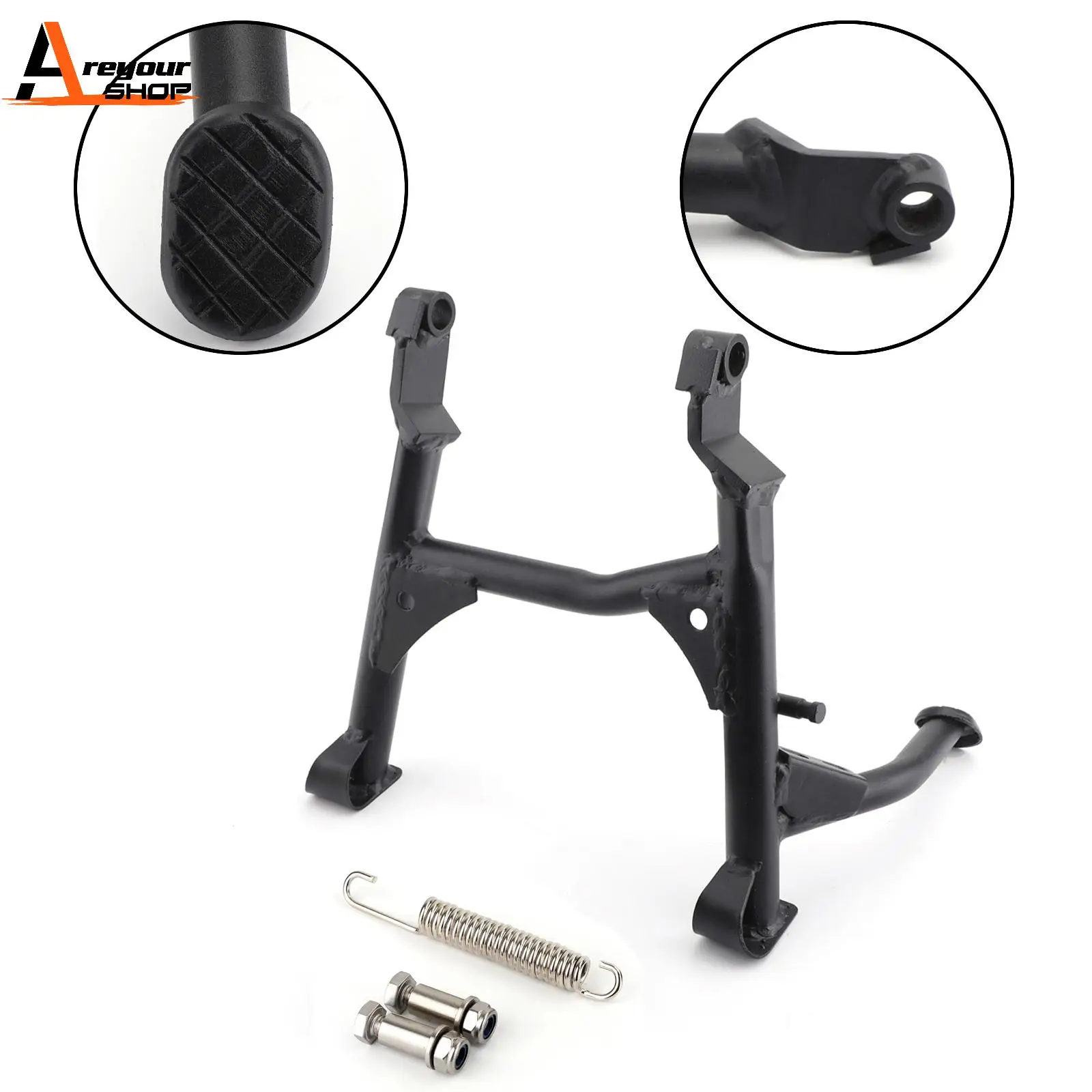 

Areyourshop Motorcycle Centerstand Center Kickstand Foot Side Stand For Kawasaki Versys X300 Black Accessories Covers