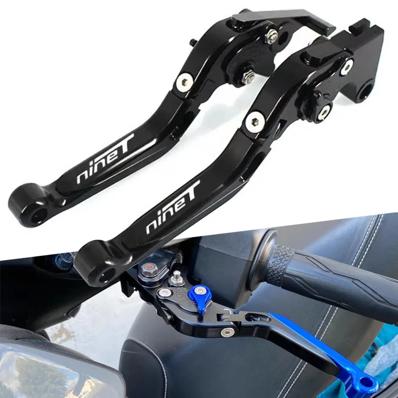 Motorcycle CNC Adjustable Folding Extendable Brake Clutch Levers Accessories For R Nine T R nineT RninT RNINET 2014-2016