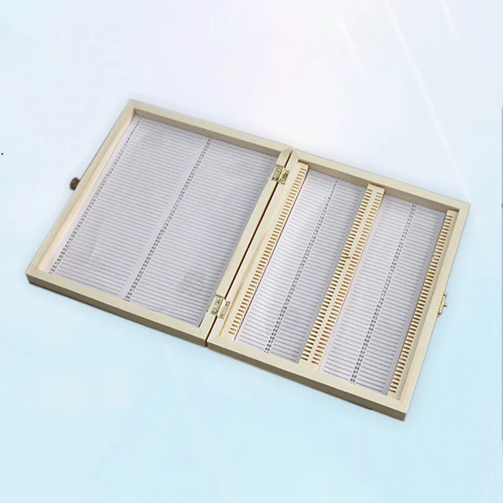 

Biology Slide Storage Box Natural Wood Durable Safe Large Capacity Microscope Slides Collection Easy Clean Save