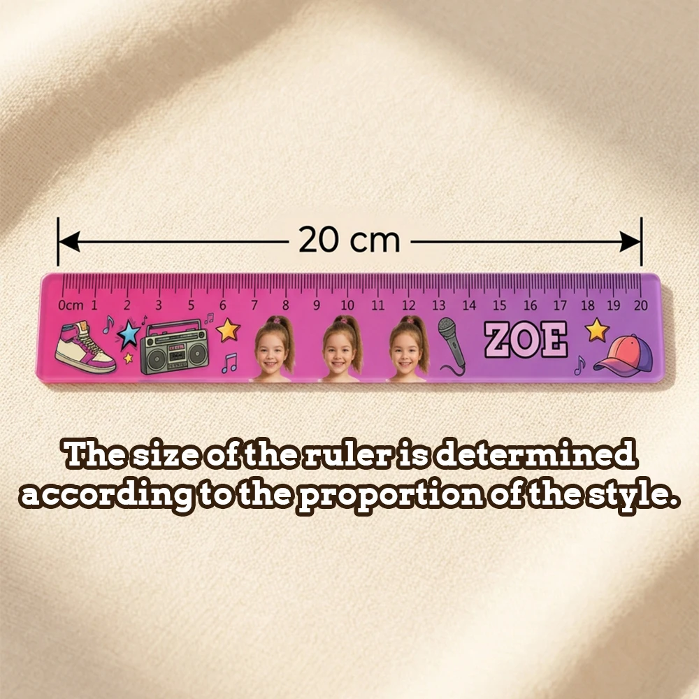 Custom Name Photo Straight Ruler,Girly Aesthetic Custom Stationery,Back To Season Gift,School Girls,Class Work,Home Learning