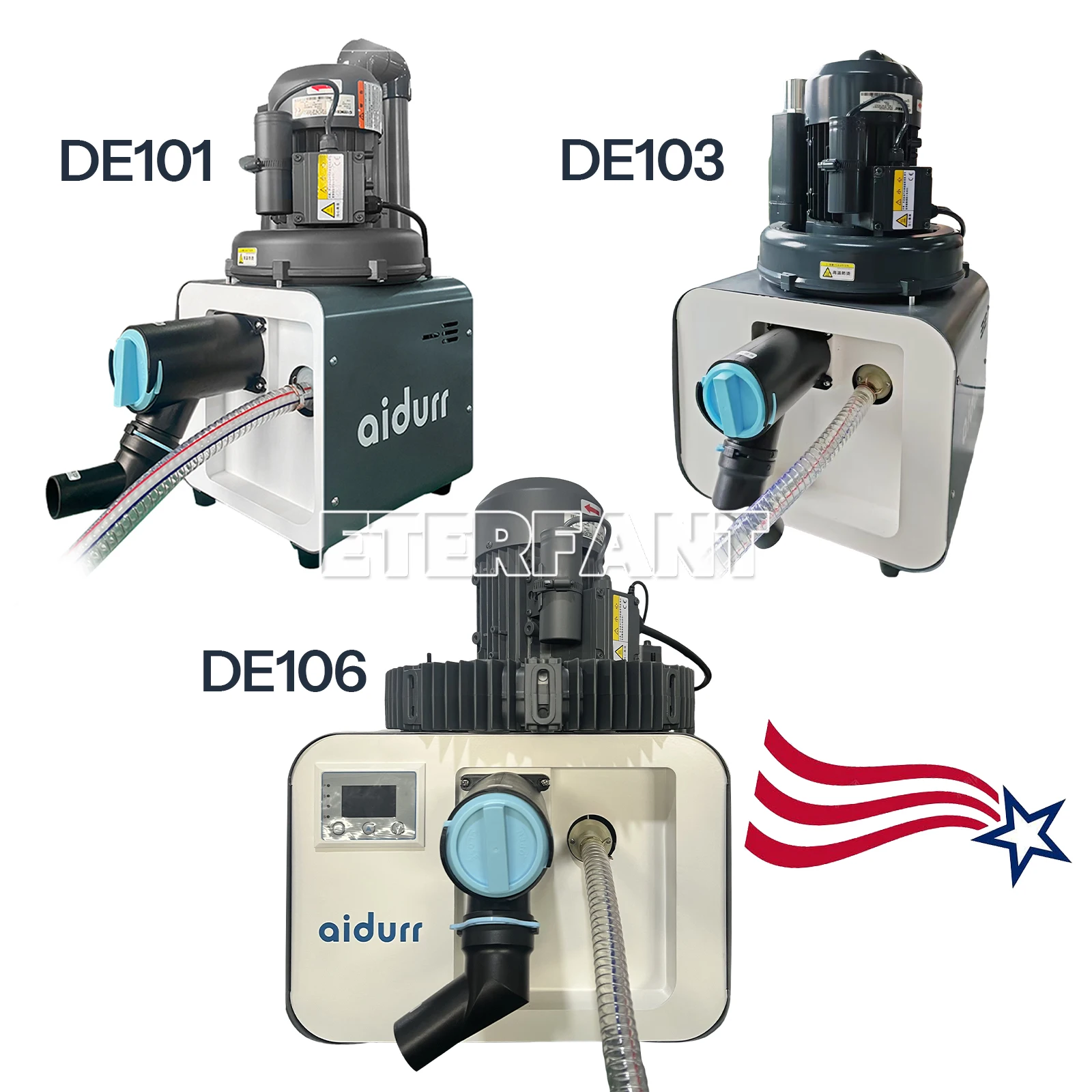 

Стоматологическая электрическая аспирационная машина Вакуумная система DE101/DE103/DE106 Вакуумный насос Всасывающая машина с переменной частотой Полусухой тип