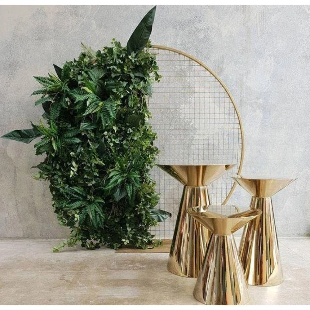 

Luxury Gold Wedding Event Party Decoration Stainless Steel Cake Table