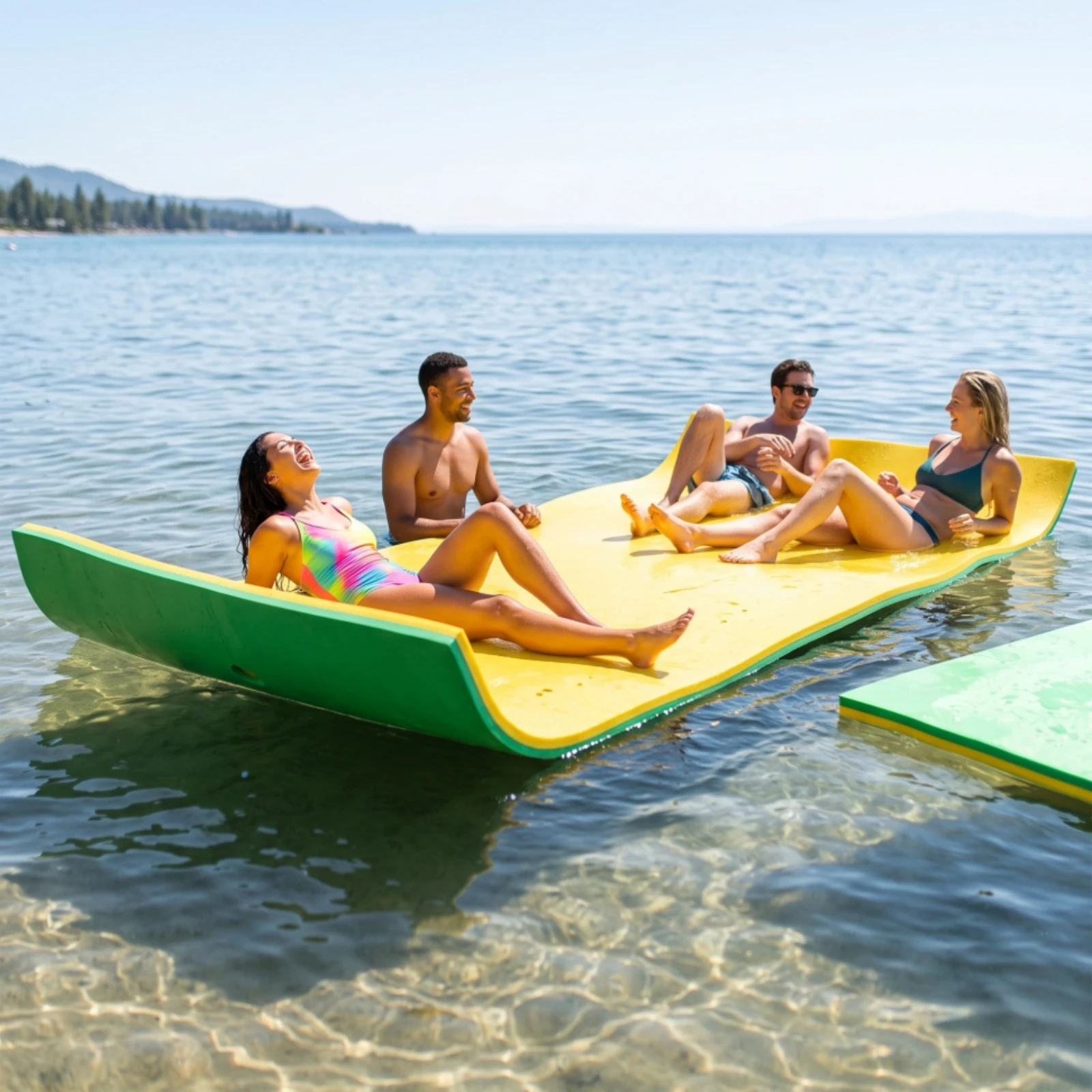 Water Floating Mat Roll-up Floating Water Mat Pool Mat Thick Comfortable for Families, Lake, Beach