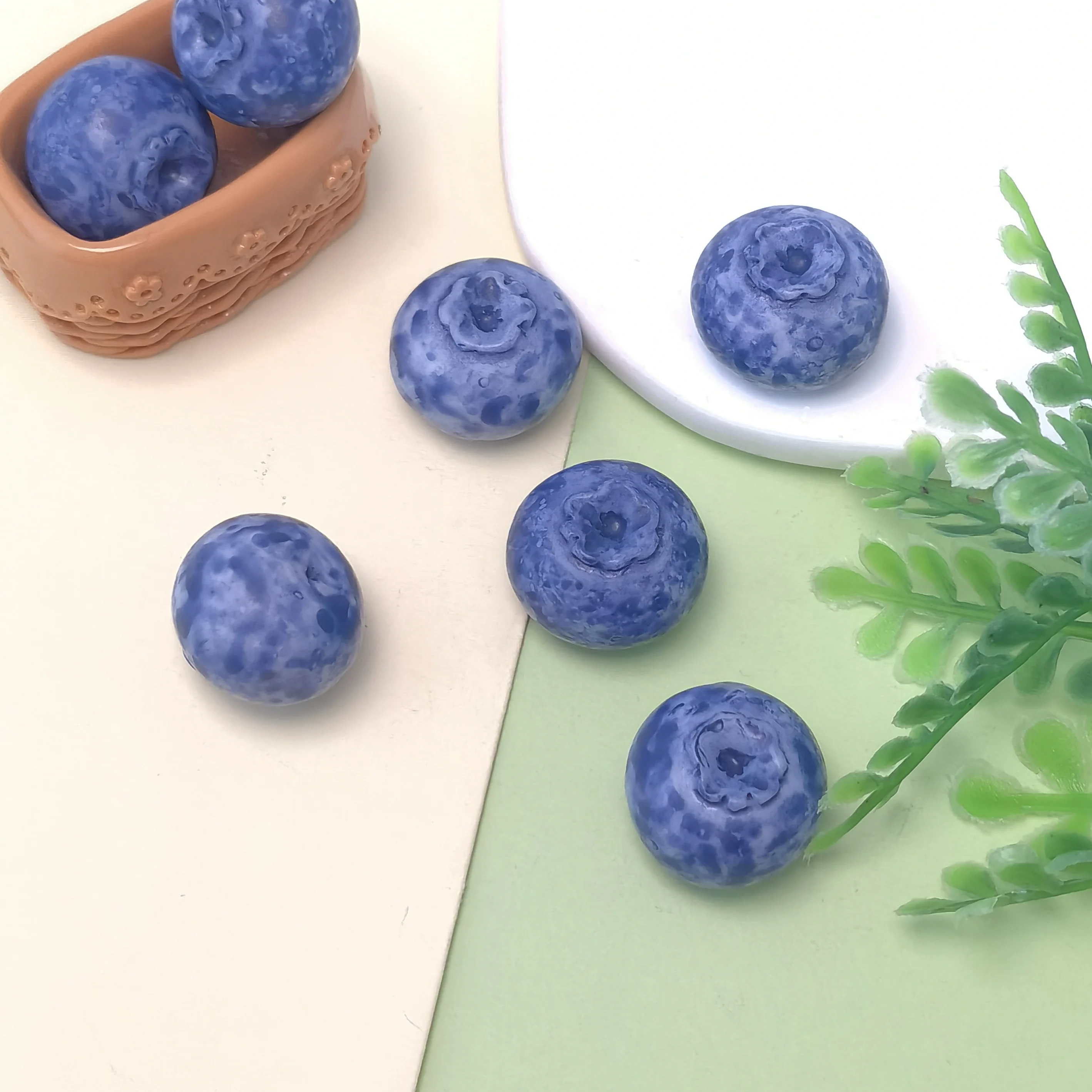 Blueberry Shape Cute Ornaments Fruit Pendants Make Jewelry DIY Necklaces Bracelets Earrings Key Chain Accessories