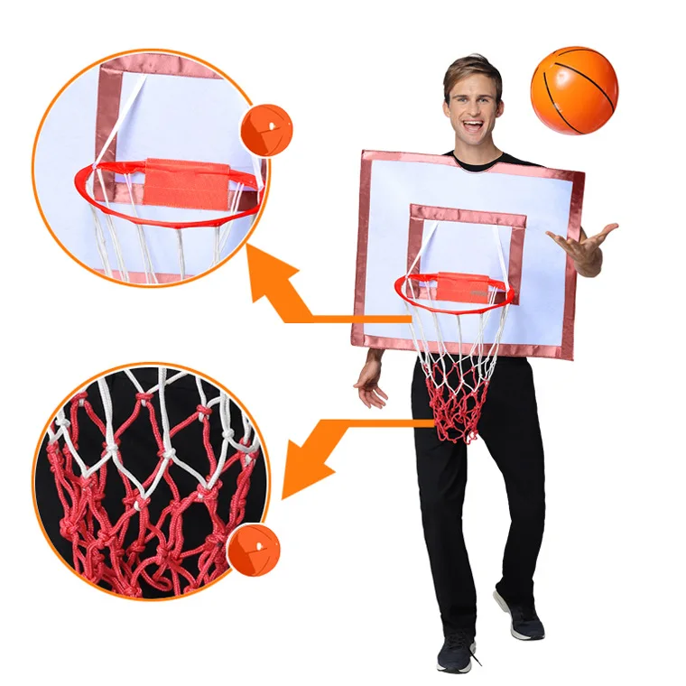 Parent-child kindergarten indoor and outdoor wearable basketball props funny sports interactive game costumes children day prop