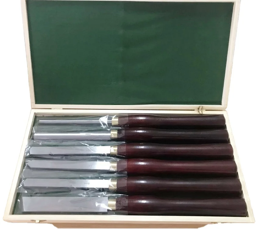 8 pcs blade woodworking turning tool lathechisel set woodworking turning engraving chisel bevel high speed steel industrial wood