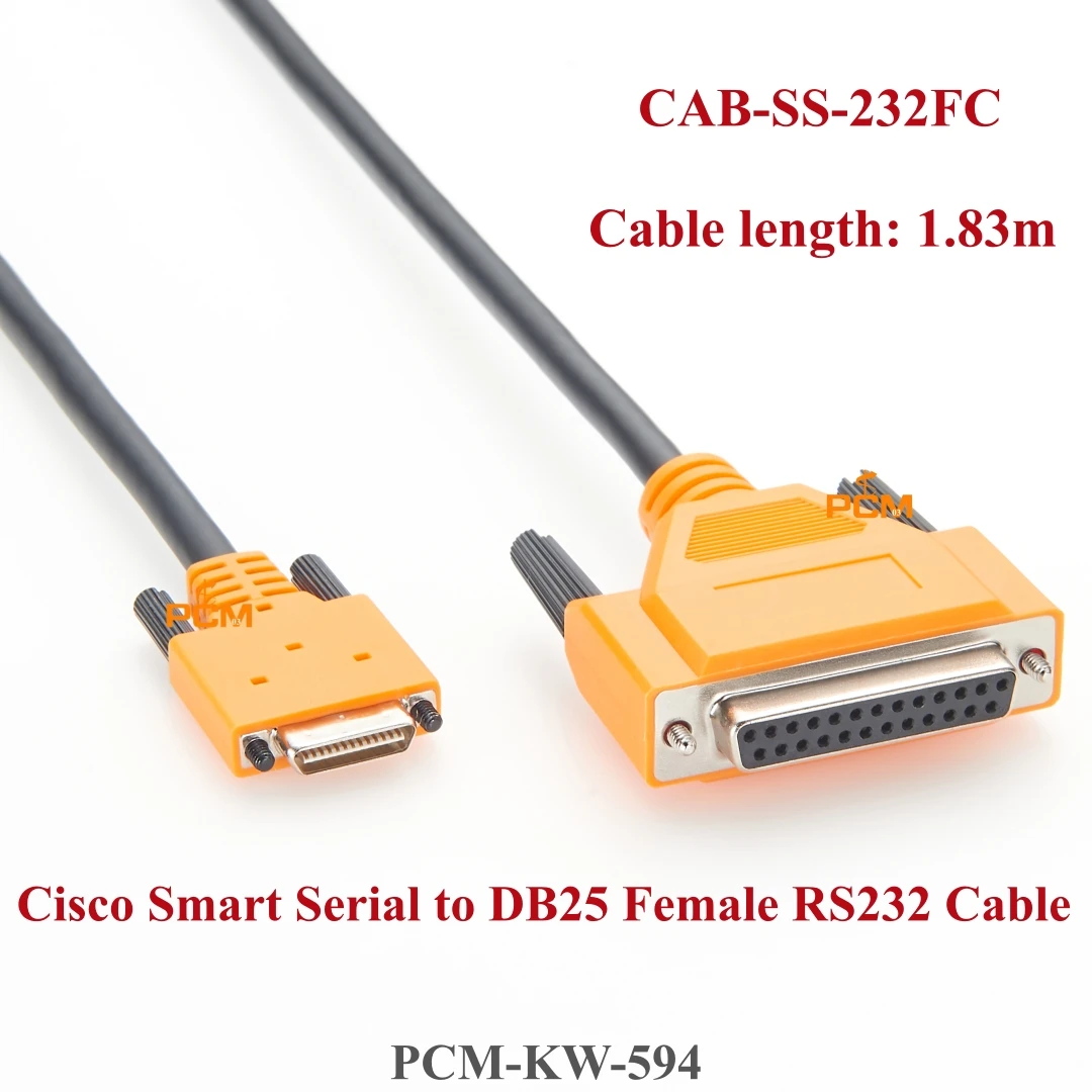 Cisco Compatible CAB-SS-232FC Smart Serial 26pin to RS-232 DB25 Female DCE Cable 72-1430-01 for Cisco HWIC & WIC ISR router