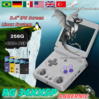 ANBERNIC RG34XXSP Flip Handheld Console 3.4'' IPS Screen Linux 64-bit H700 Supports 5G WIFI Video Game Consoles  256G PSP Games
