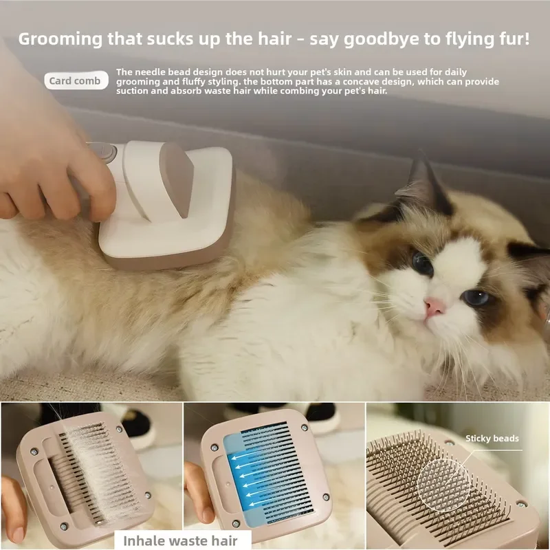 3 Stage Suction Electric Pet Vacuum Cleaner 4 Stage Filtration ABS Bin Multi Functional Beauty Tool For Cat Dog Hair Removal