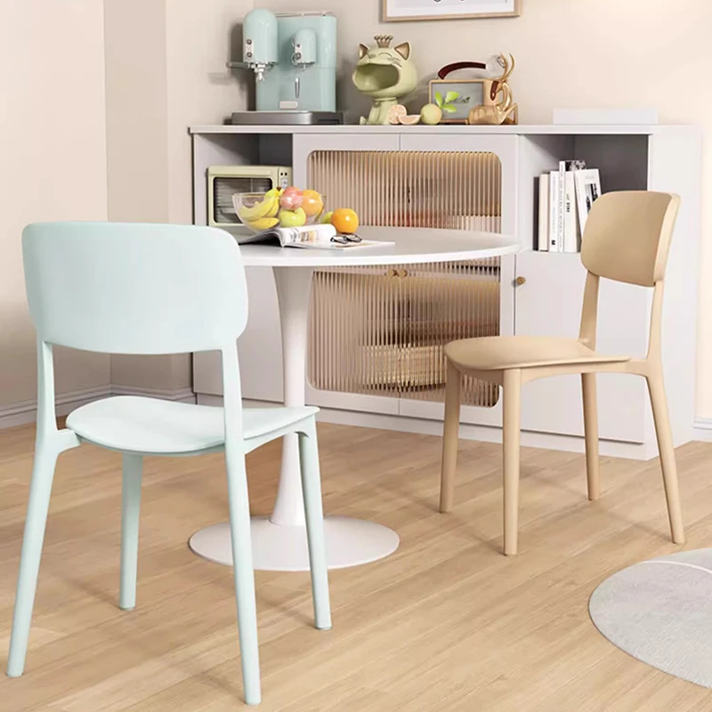 Plastic Modern Dining Chairs White Kitchen Home Bedroom Dining Chairs European Trendy Sillas De Comedor Furniture Decoration