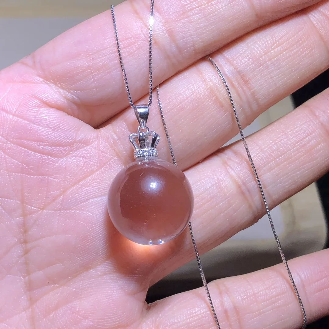

1 Pc Fengbaowu Natural Clear Clean Rock Quartz Pendant 925 Sterling Silver Sphere Reiki Healing Stone Jewelry Gift For Women Men