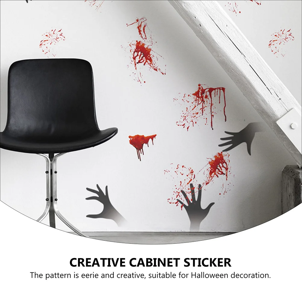 

1Pcs PVC Window Sticker Halloween Theme Lightweight Waterproof Creative Decoration Self-Adhesive Eerie Wall Ornament
