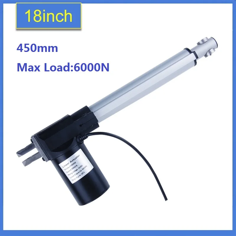 18inch 450mm stroke Electric linear actuator DC motor 12V 24V 5/10/16/25mm/s Heavy Duty600/400/150/100Kg for recliner chair sofa