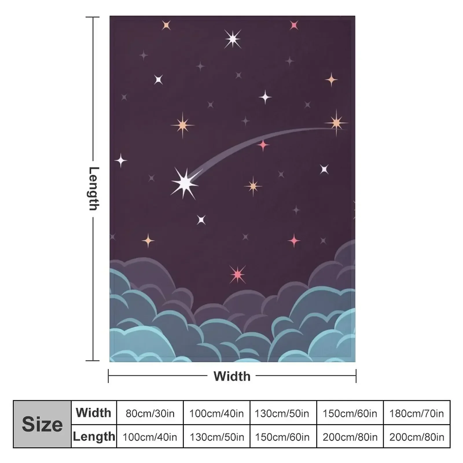 Falling Star Throw Blanket Luxury Brand for winter Plaid on the sofa Extra Large Throw Cute Designers Blankets