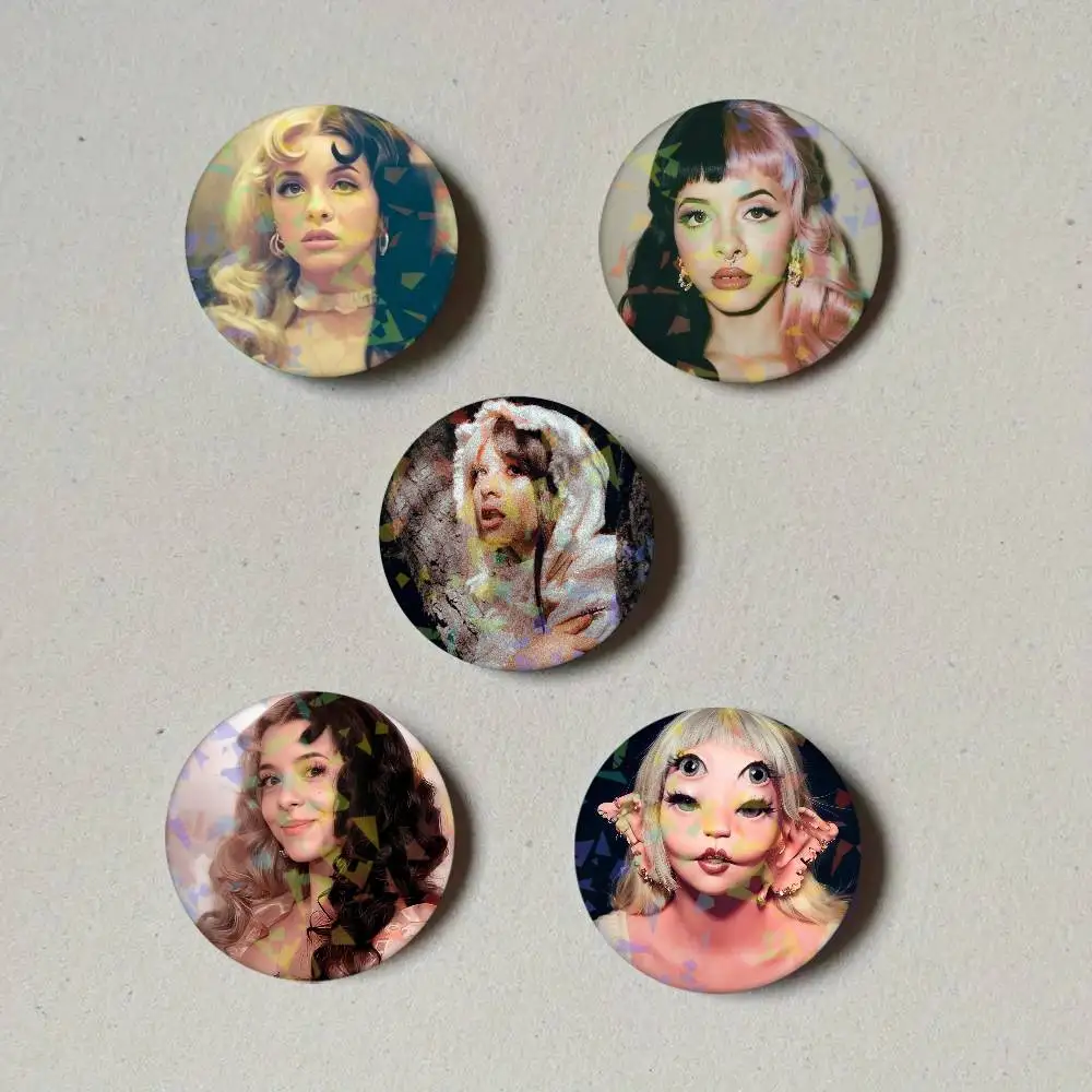 Singer M-Melanie Martinez Laser Button Pins Backpack Clothing Decor Brooch Fiction Badge Jewelry Gifts