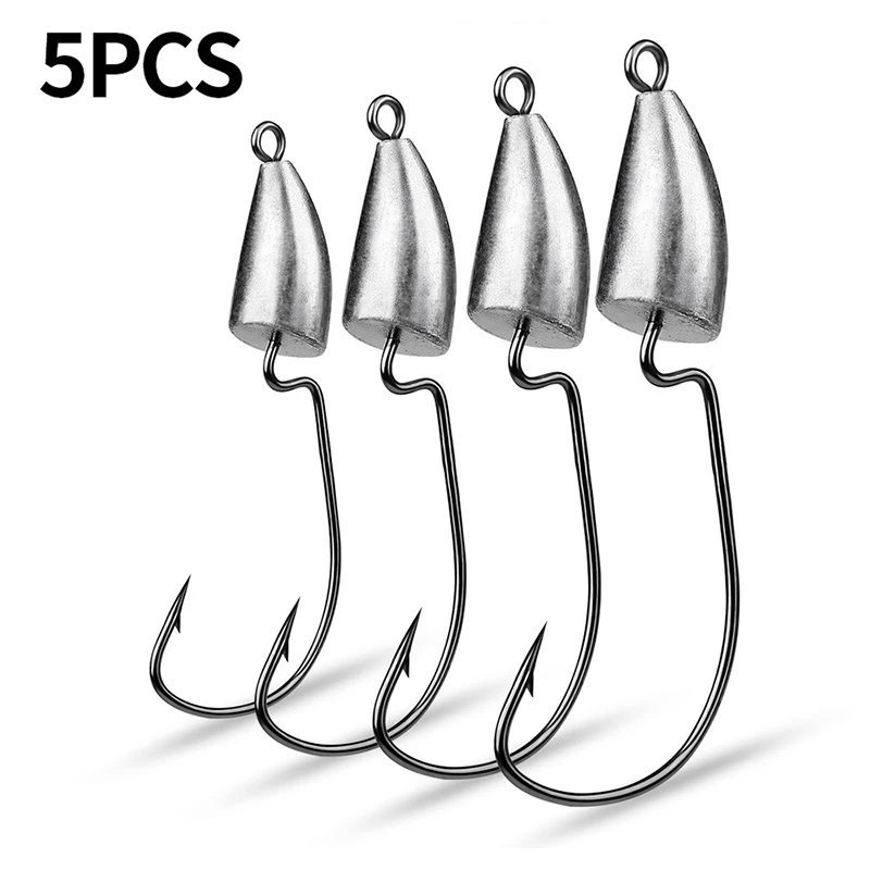 5/10pcs Jig Head for Soft Lure Fishing Hooks Fishing Plumb Leaded Head Fishing Tools Sharp Soft Worm Jig Hooks 지그헤드