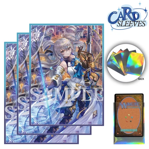 홀로그램 브론야 랜드 표준 사이즈 애니메이션 카드 슬리브, TCG 보드 게임, 방수 트레이딩 카드, PTCG, 67x92mm, 60 개